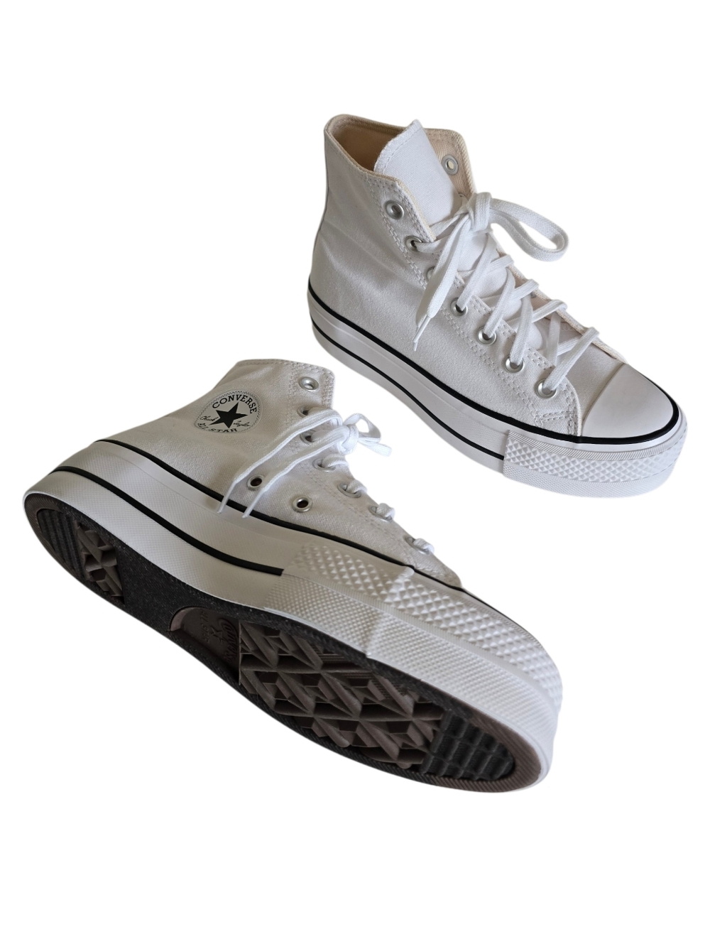 NEW🤍Converse Chuck Taylor All-Star Women White Lift High-Top Platform Sneakers - Picture 14 of 16